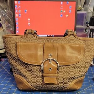 Coach Soho Signature C Tote 7081 Bag Preloved Mfg Early 2000s